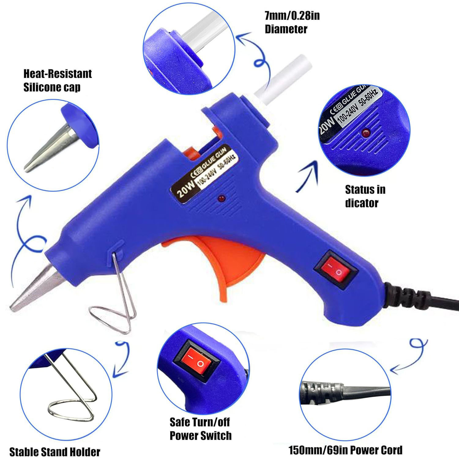 Hot Glue Gun Kit with 0-50Glue - đánh giá và giá Electronics Repair School