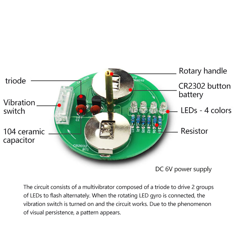 LED Desktop Rotating Light Gyr - đánh giá và giá Electronics Repair School
